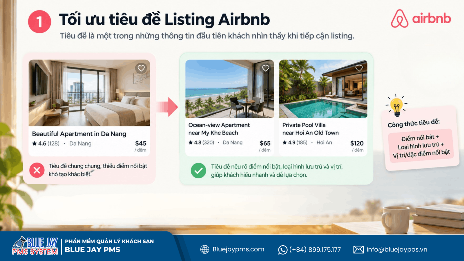 cách tối ưu listing Airbnb